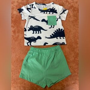 SHEIN Navy and White Dinosaur Print T-Shirt